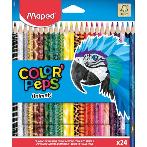 Boîte de 24 crayons de couleurs Color'Peps Animals