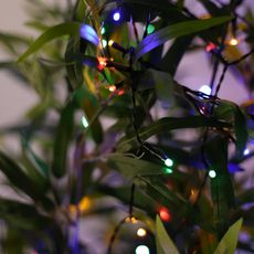 Guirlande lumineuse solaire extérieure de Noël, 15m de long, 150 LED multicolores, 8 modes (Multicolore)
