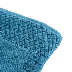 ACTUEL Maxi drap de bain uni pur coton qualité Zéro Twist 600 g/m² (Bleu)
