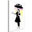 paris prix tableau imprimé girl with umbrella