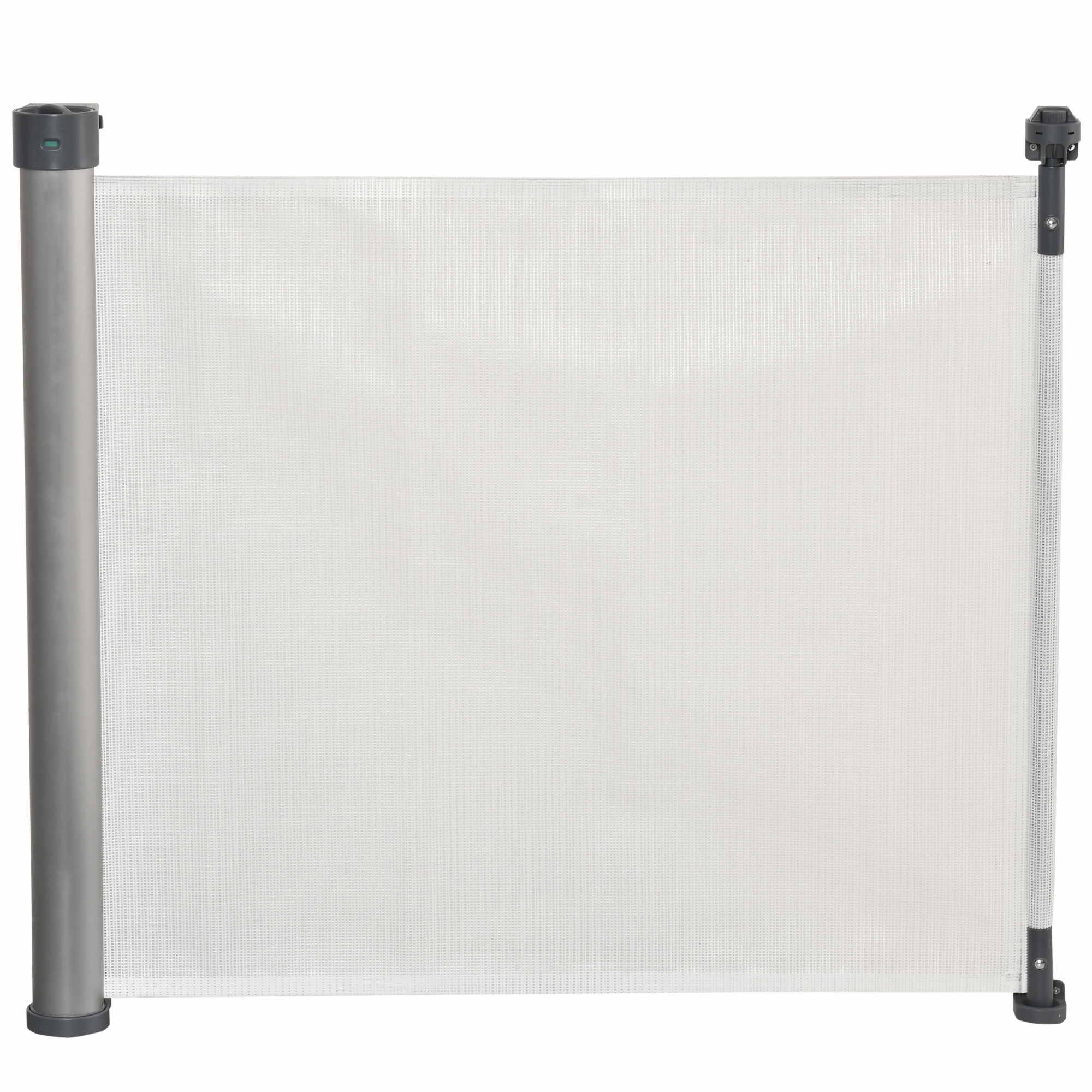 Pawhut - Barrière de sécurité longueur réglable porte double verrouillage  sans perçage acier plastique blanc