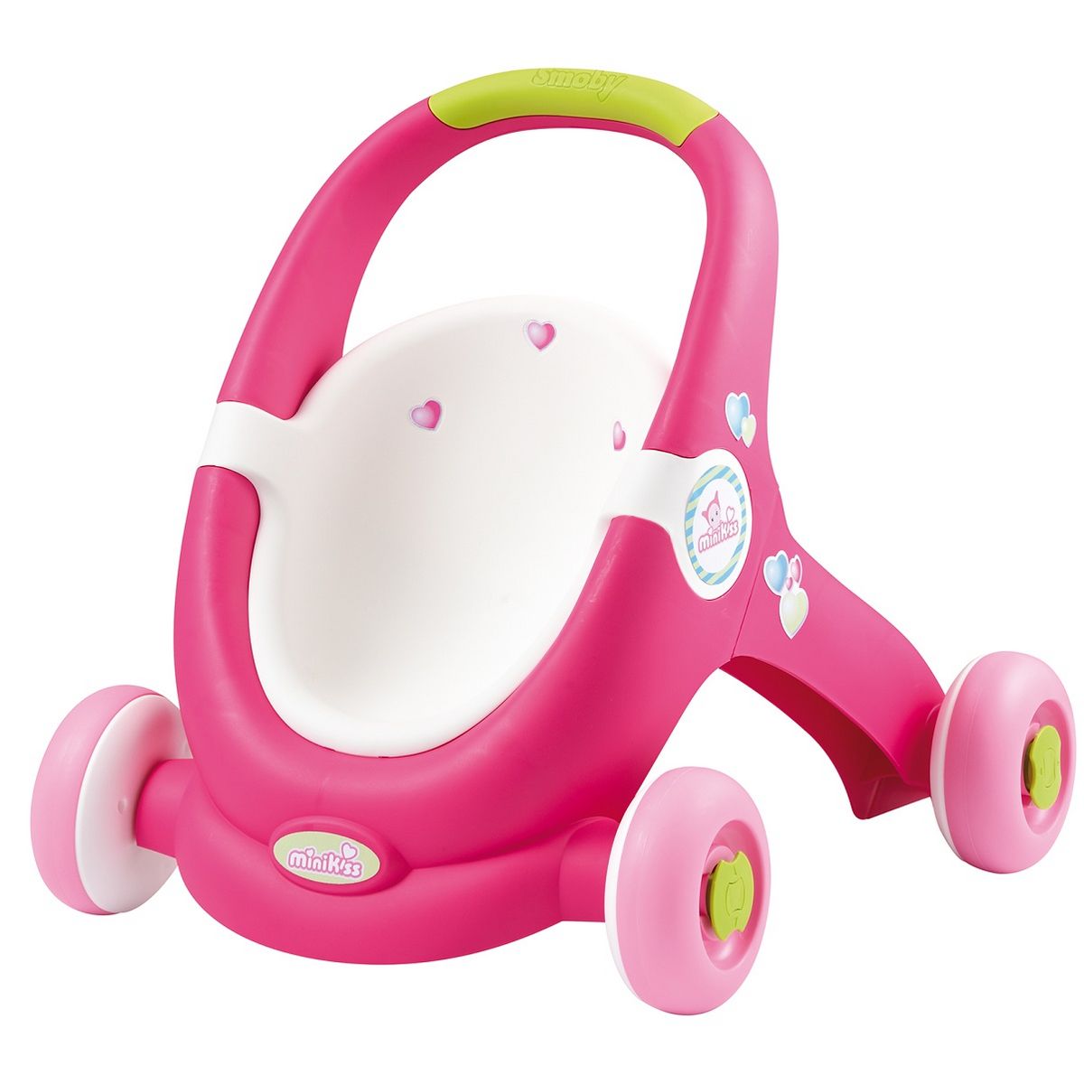 SMOBY Poussette Baby Walker Minikiss - Dès 12 mois pas cher 