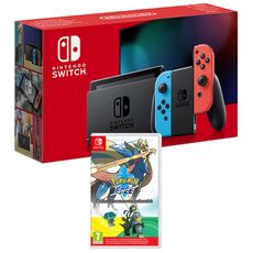 EXCLU WEB Console Nintendo Switch Joy-Con Bleu et Rouge + Pokémon Epée avec Pass Extension Nintendo Switch