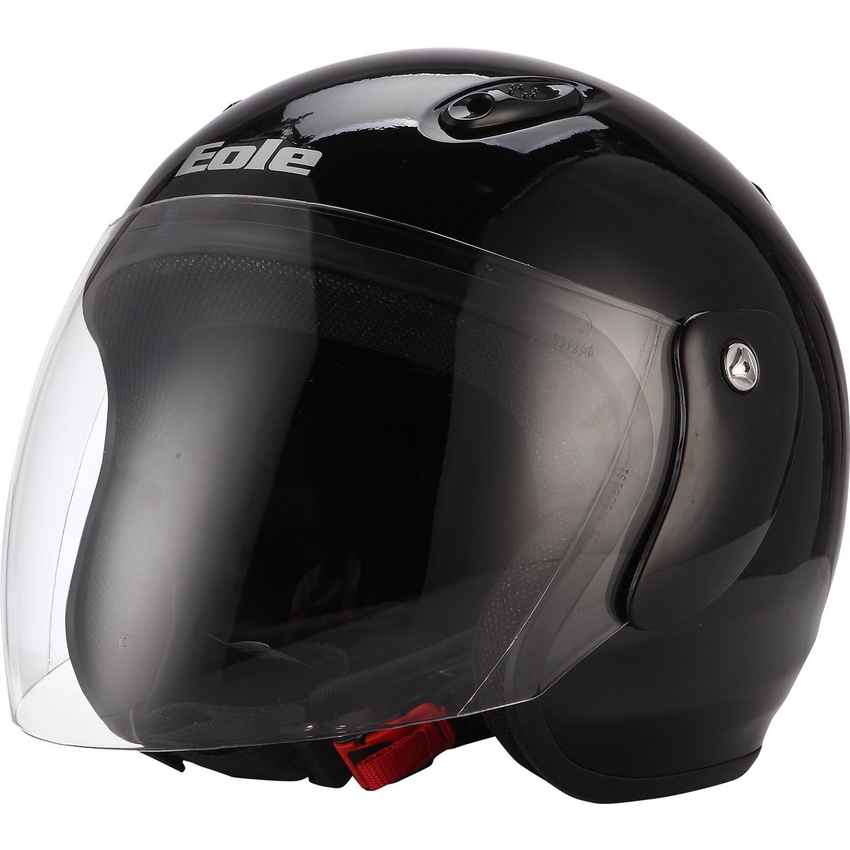 Casque De Moto Jet Noir Verni Eole Pas Cher A Prix Auchan