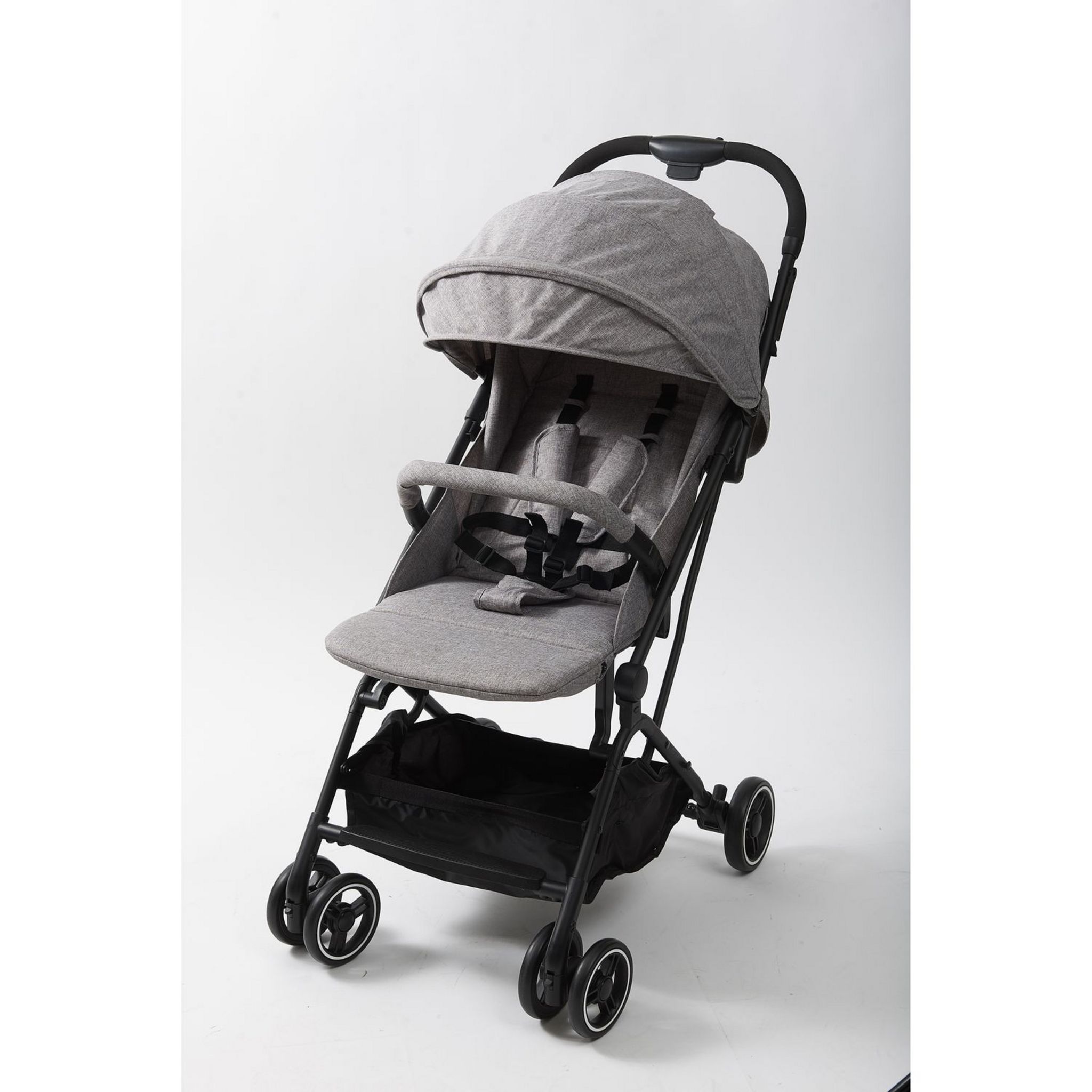 Poussette canne bébé buggy D09 gris chiné