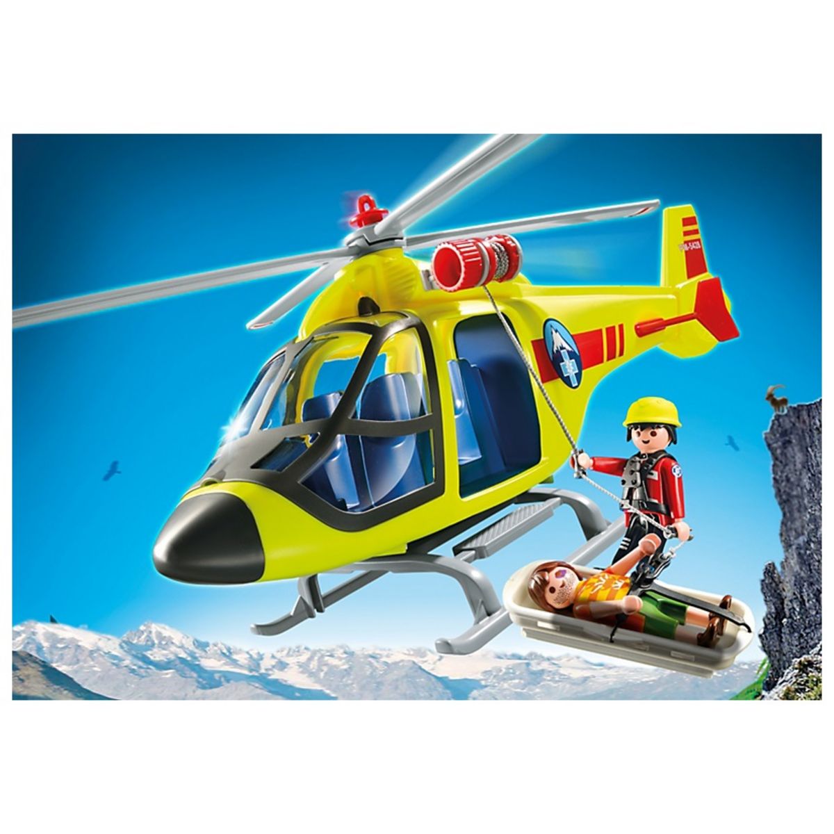 PLAYMOBIL 5428 Hélicoptère de secours en montagne pas cher 