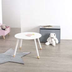ATMOSPHERA Table enfant en bois D60cm SWEET (blanc)