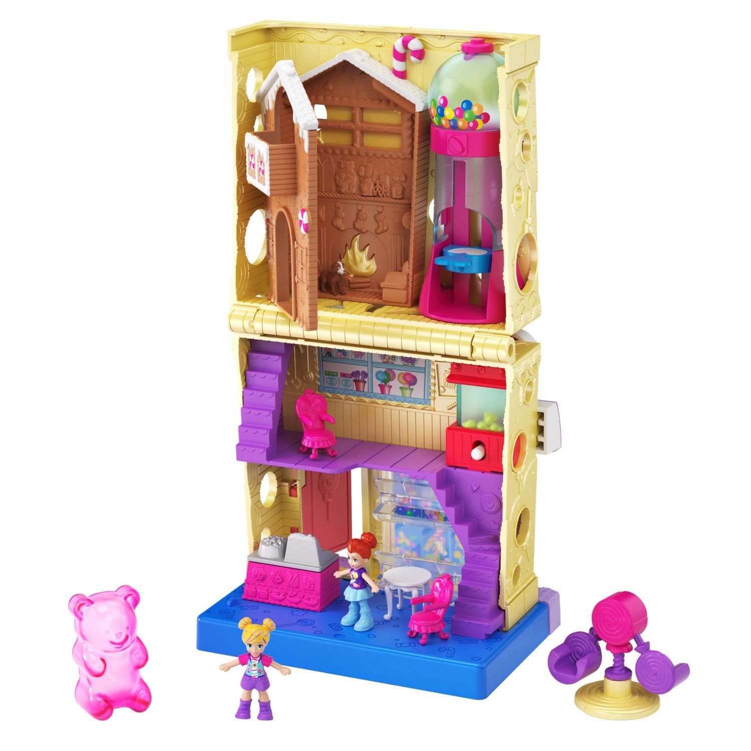 Coffret transformable Chat Polly Pocket avec mini-poupée et figurine de  chat - Dès 4 ans