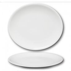 Plat ovale porcelaine blanche - D 34 cm - Siviglia