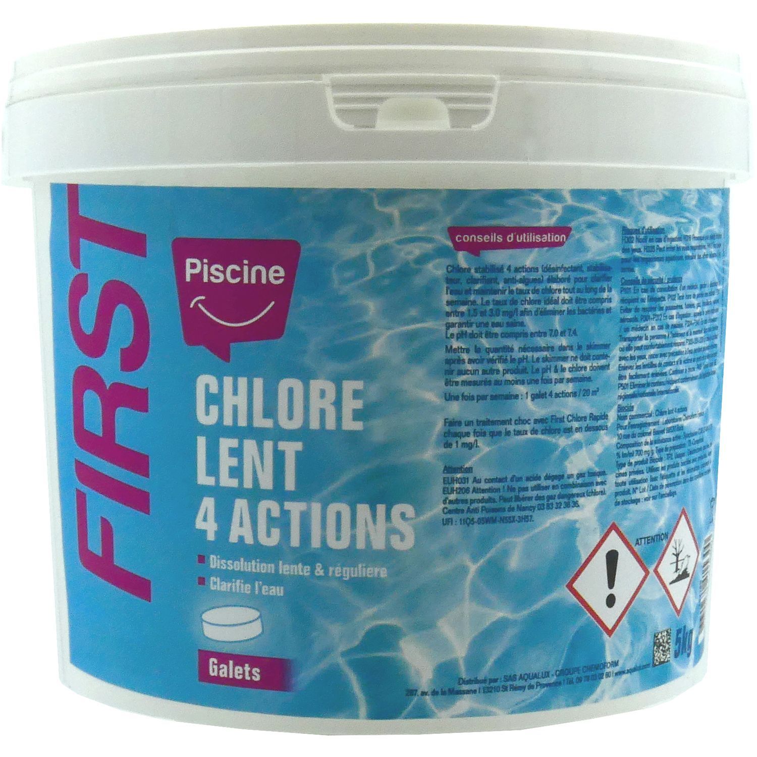 FIRST Chlore multifonction 5kg galets 200g pas cher 