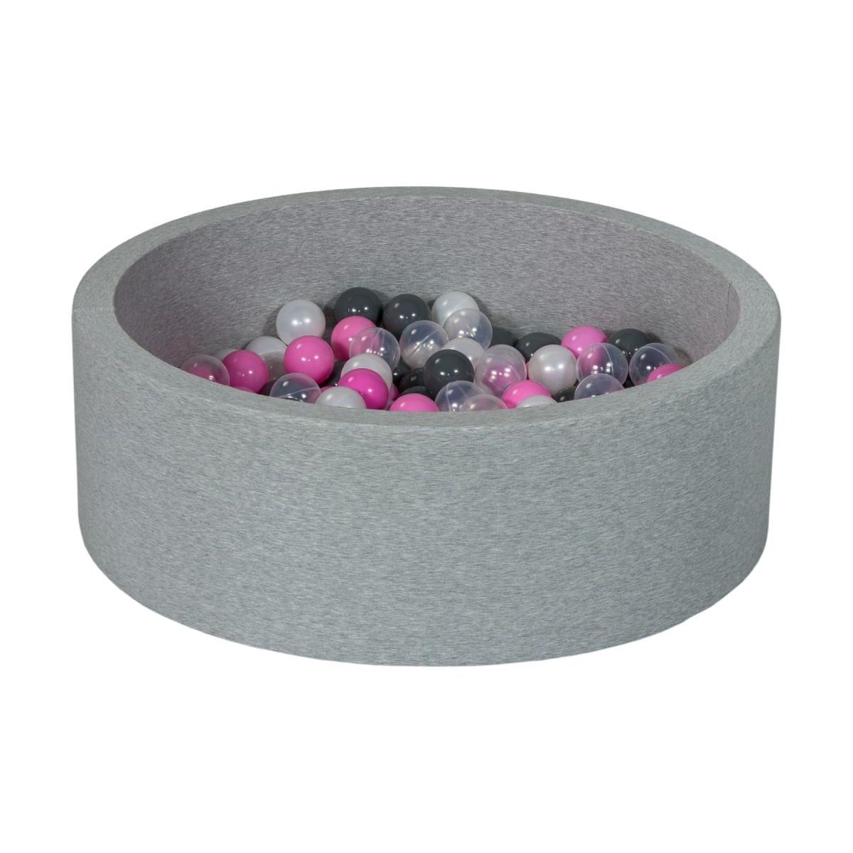  Piscine à balles perle, transparent, rose clair, gris - 200 balles