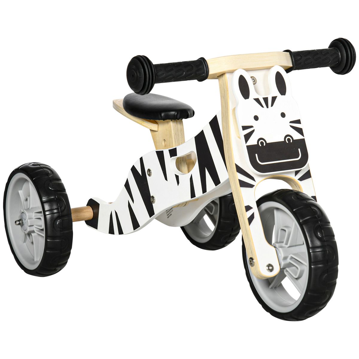 HOMCOM Tricycle draisienne enfant 2 en 1 selle r glable roues