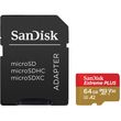 sandisk carte micro sd microsd ext plus 64go + adaptateur