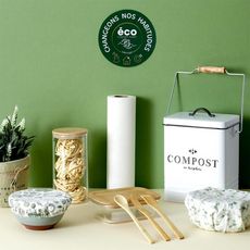 Lunch Box Verre & Bambou  Repas  10,4cl Transparent
