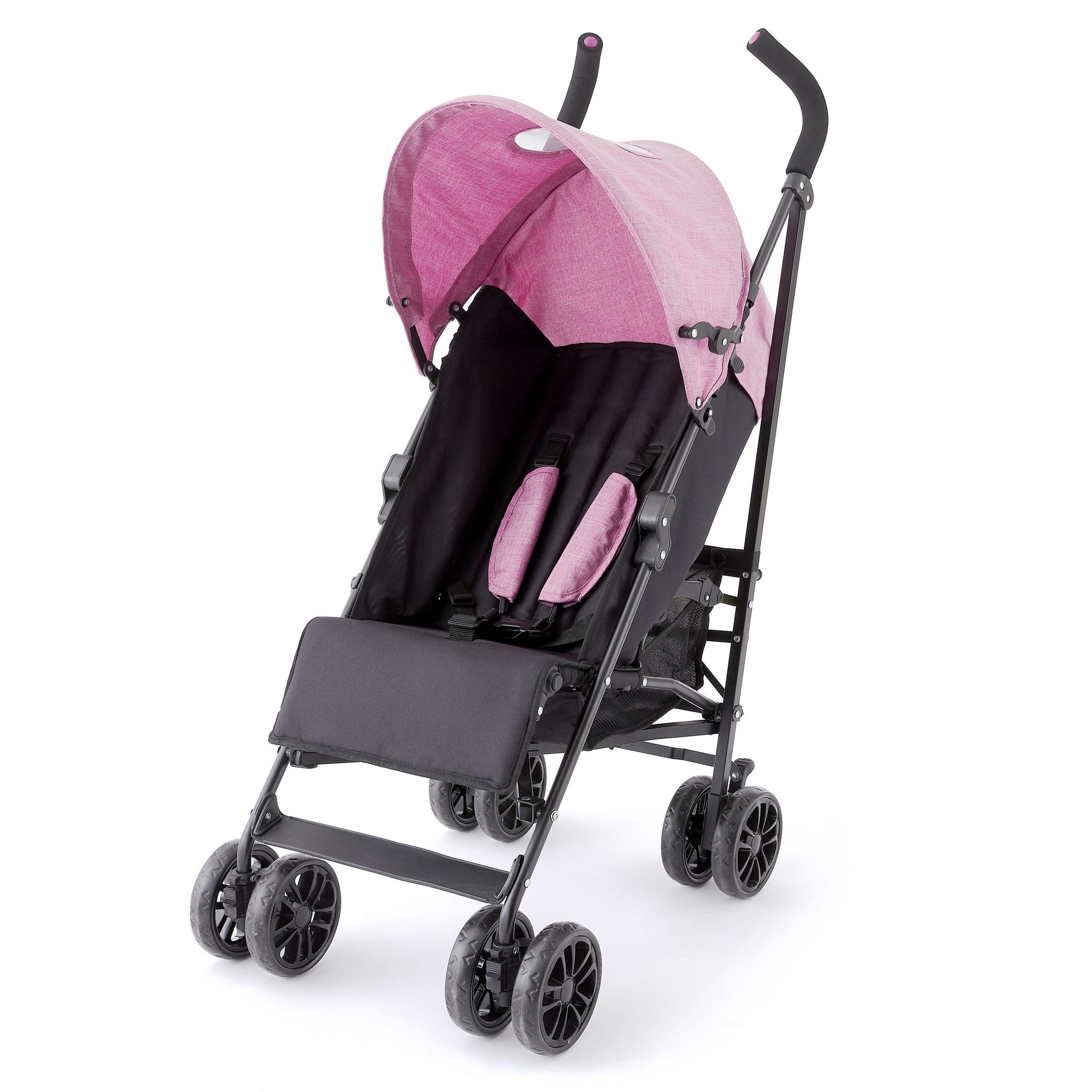 AUCHAN BABY Poussette canne bébé buggy D09 gris chiné pas cher