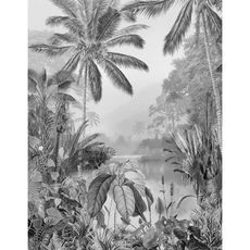 Komar Papier peint photo Lac Tropical Black & White 200x270 cm