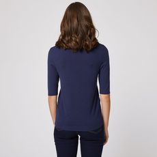 IN EXTENSO Pull manches 3/4 femme (Bleu marine)