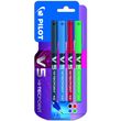 PILOT Lot de 4 stylos roller pointe fine encre liquide bleu/rouge/vert/noir V5 HI-TECPOINT