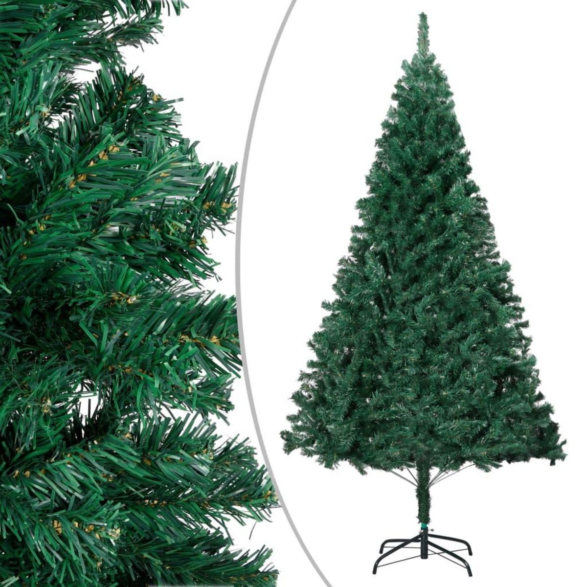 VIDAXL Arbre de Noël artificiel avec branches epaisses Vert 210 cm PVC