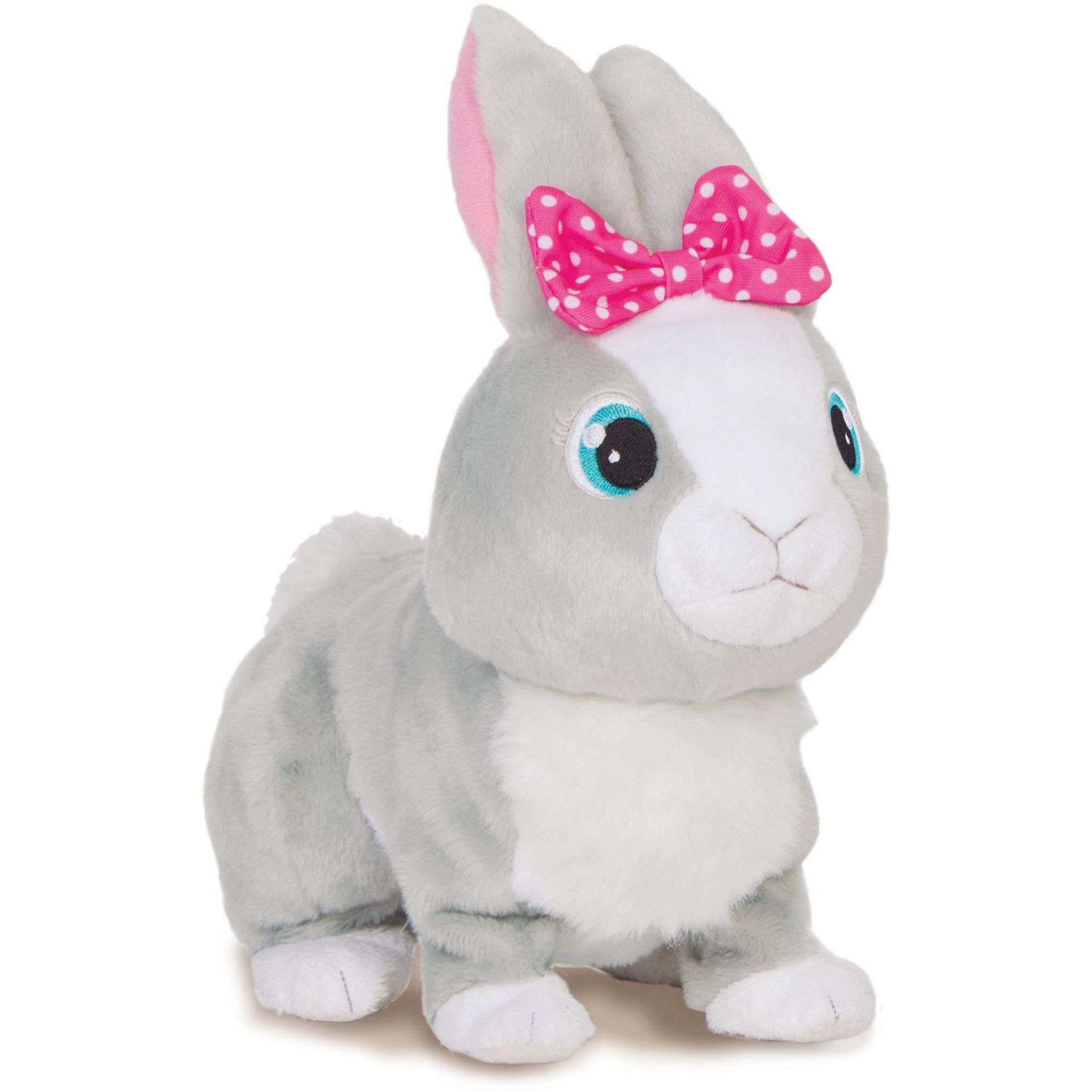 Peluche lapin rose de Pâques sonore 15 cm