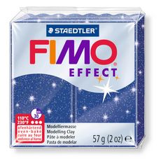 Pâte Fimo Effect bleu métal 56g