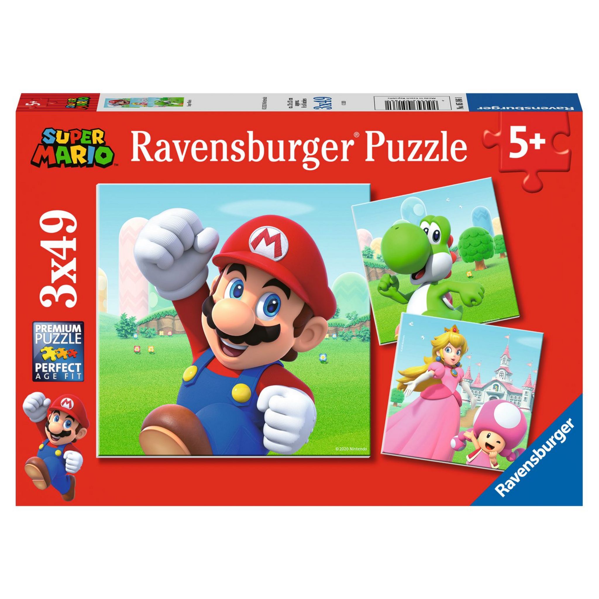 RAVENSBURGER Puzzle 3x49 pièces - Super Mario pas cher 