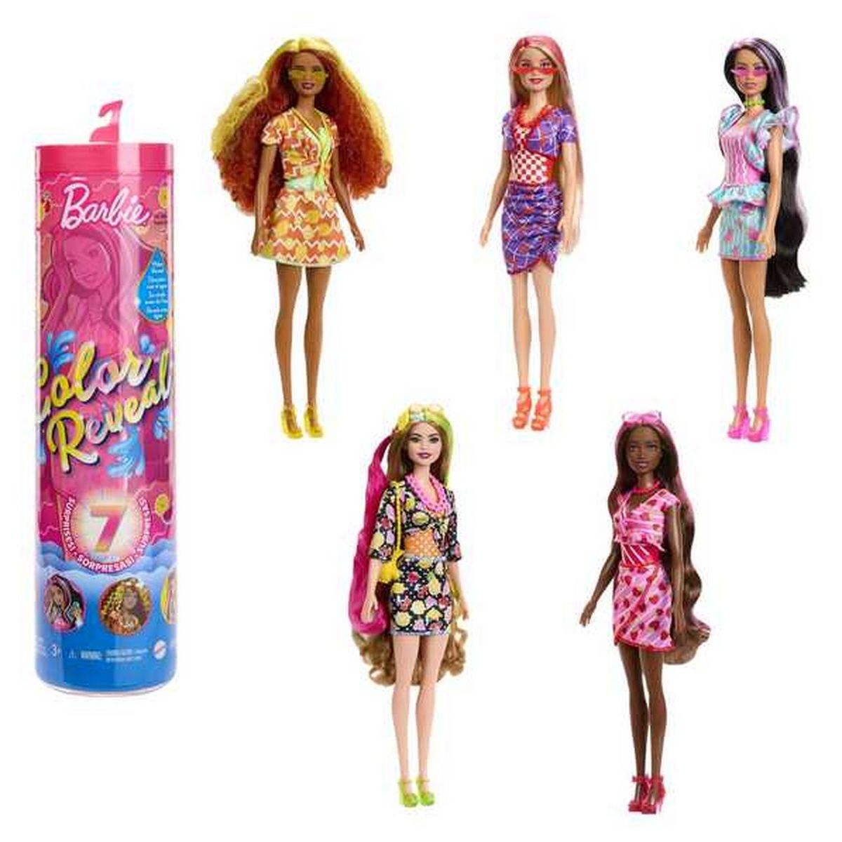 Poup e Barbie Color Reveal Fruit surprise