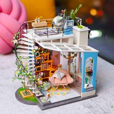 Robotime Kit miniature de bricolage Dora's Loft avec lumiere LED