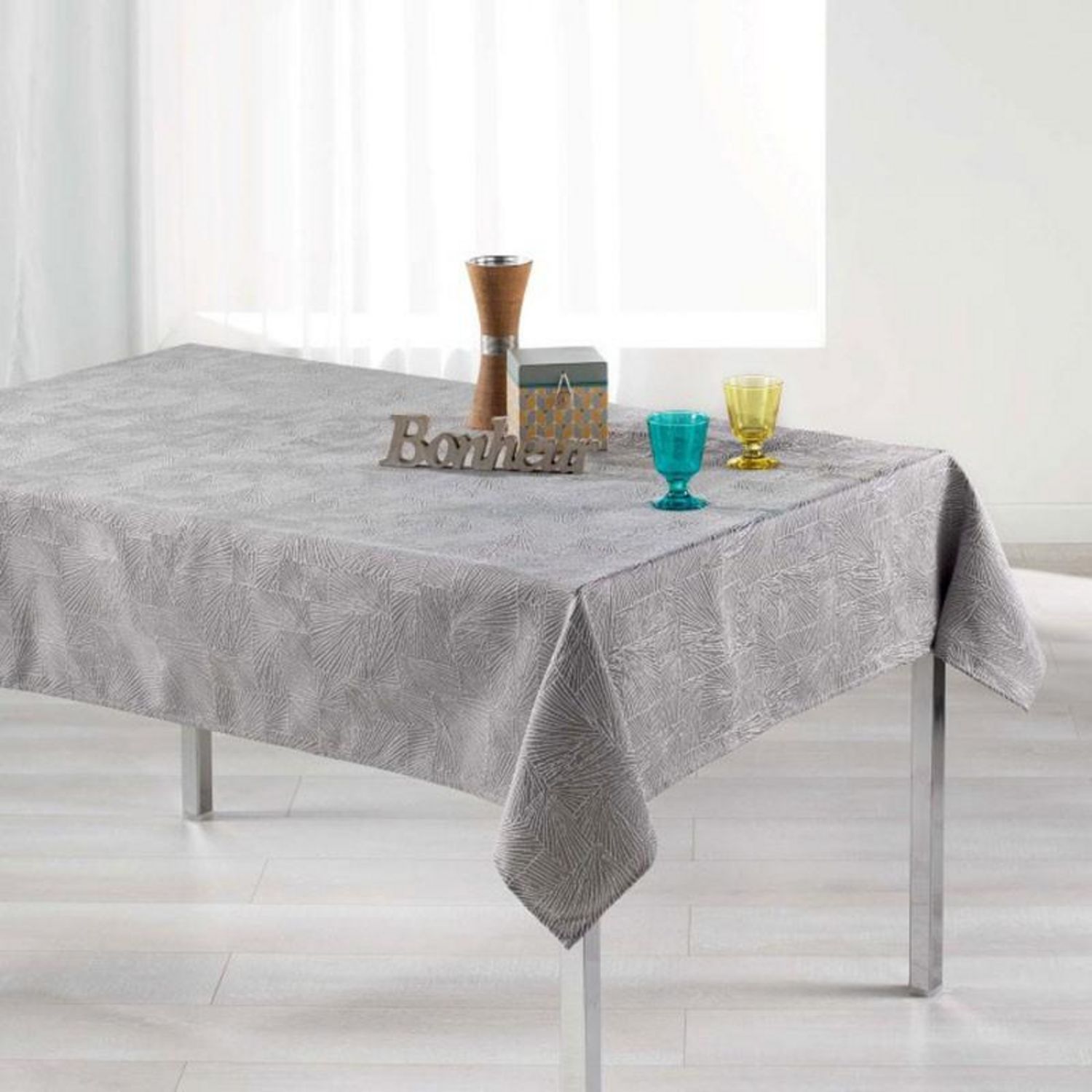 Paris Prix Nappe Rectangulaire Imprimée Victory 150x240cm Gris pas