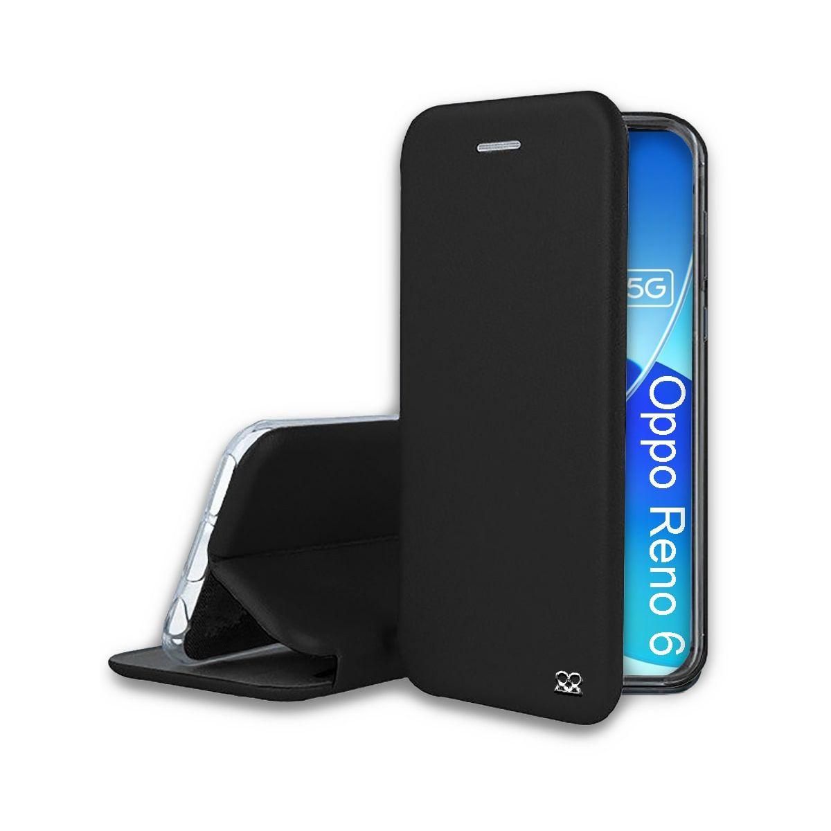 IBROZ Etui Oppo Reno 6 Cuir noir