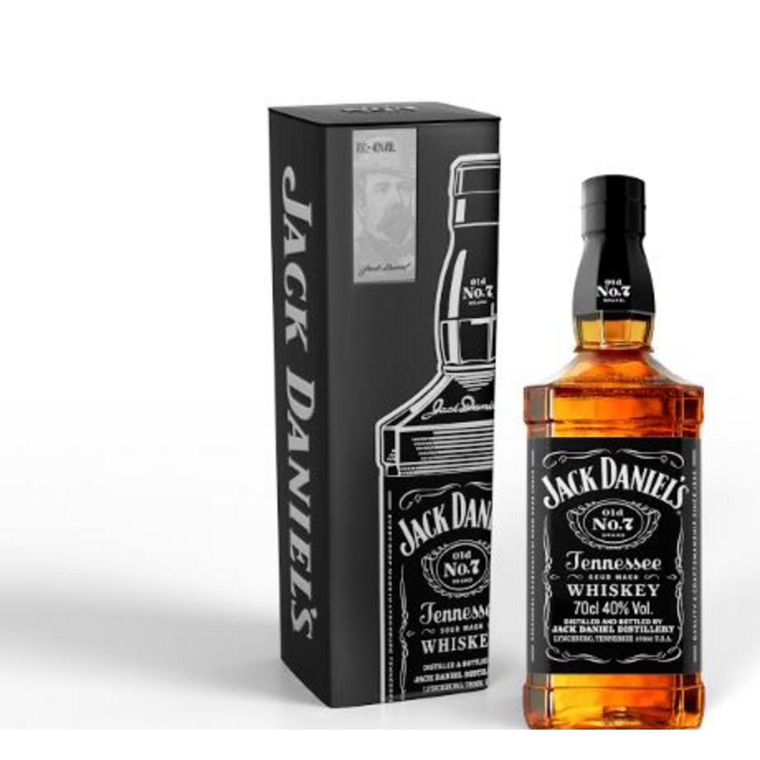 Jack Daniel's Coffret Jack Daniel's N7 40% 70cl avec étui 70cl pas