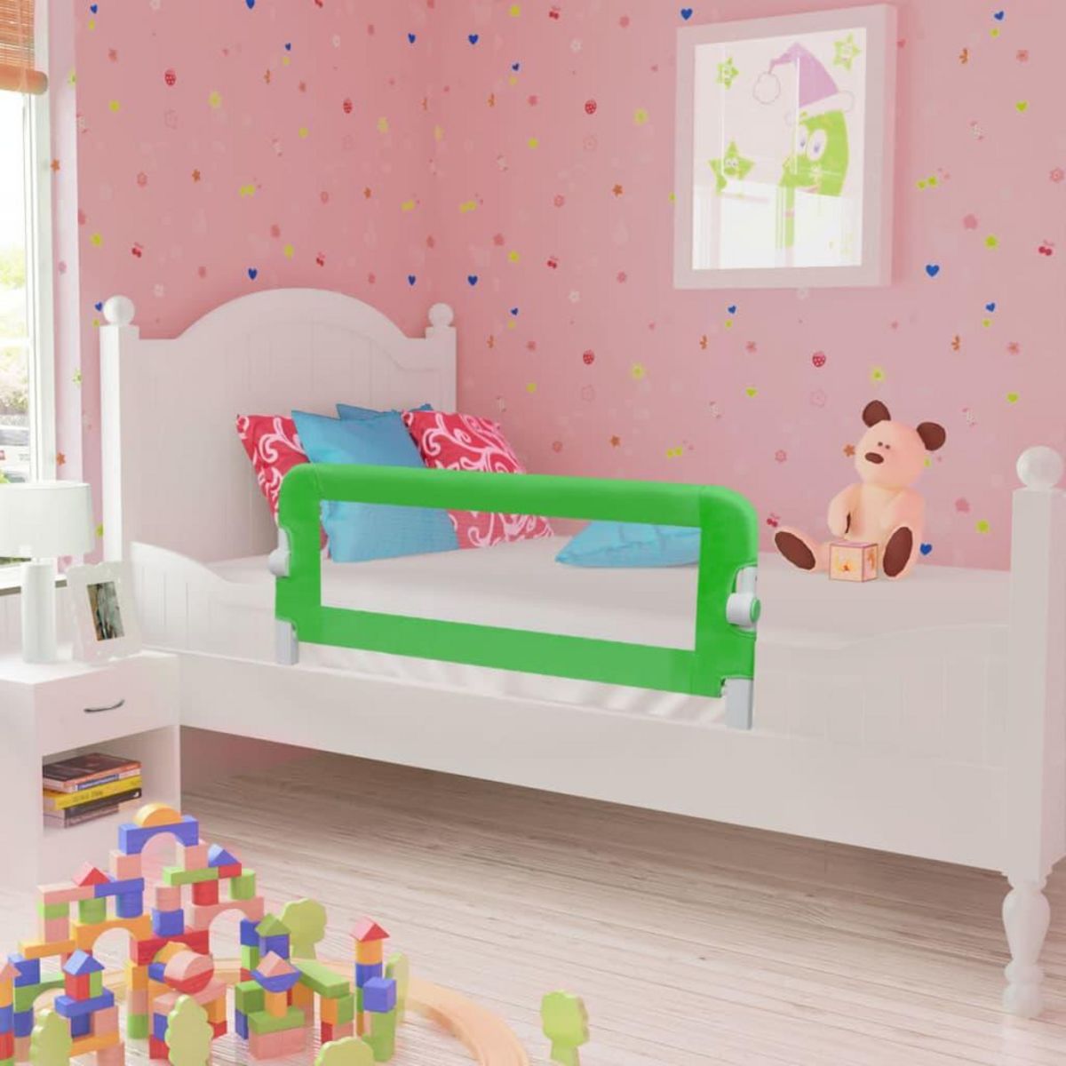 VIDAXL Barriere de lit pour enfants 102x42 cm Vert