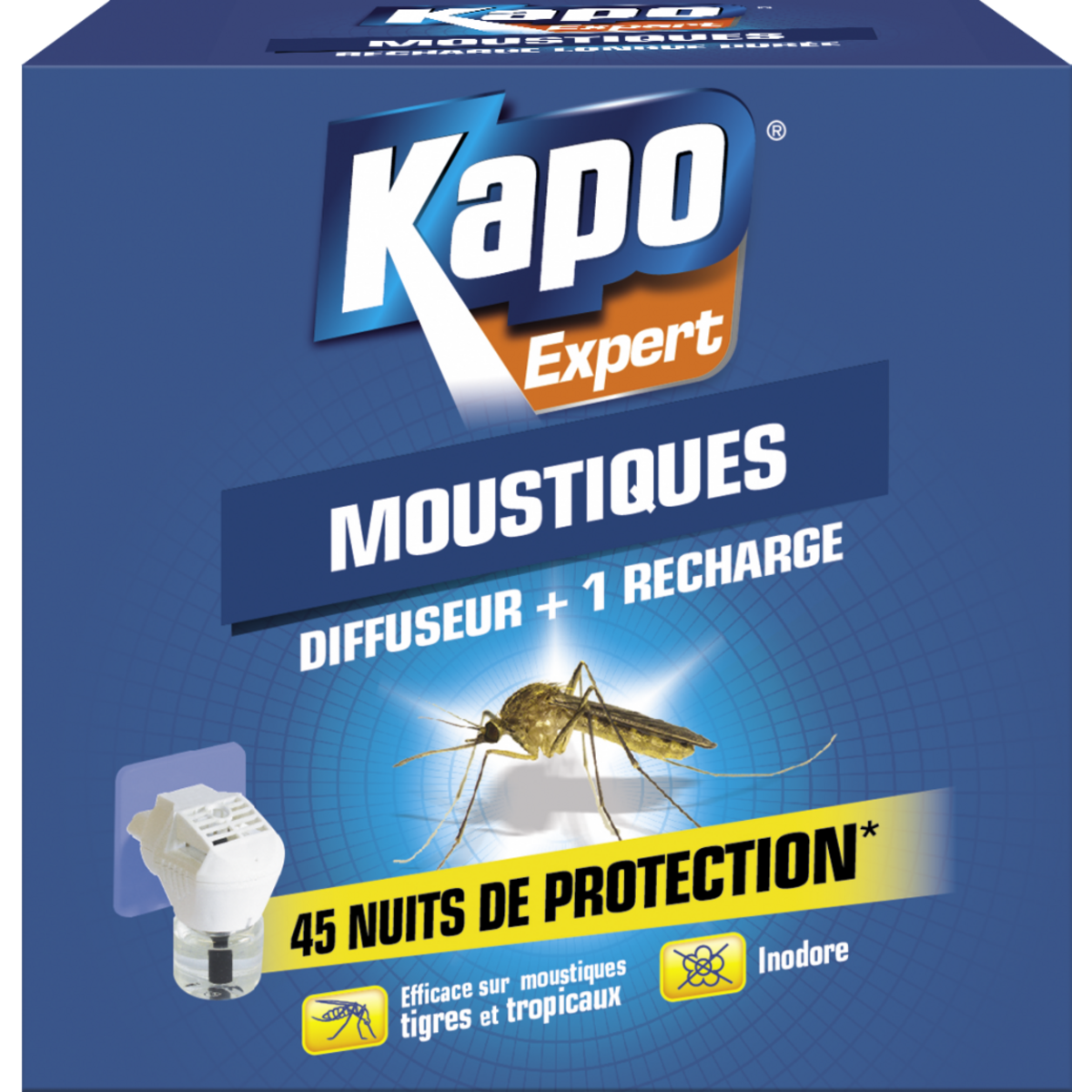 Kapo Insecticide diffuseur liquide et 1 recharge moustiques KAPO, 33 ml