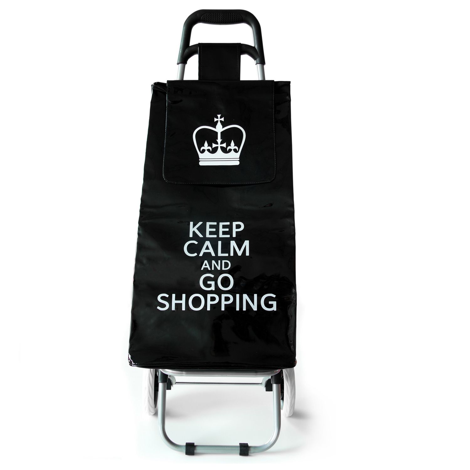 Poussette de marché chariot de course Keep calm Rose pas cher