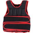 Gilet lesté réglable veste lestée 15 Kg max. poids amovibles entrainement musculation exercice boxe oxford noir rouge