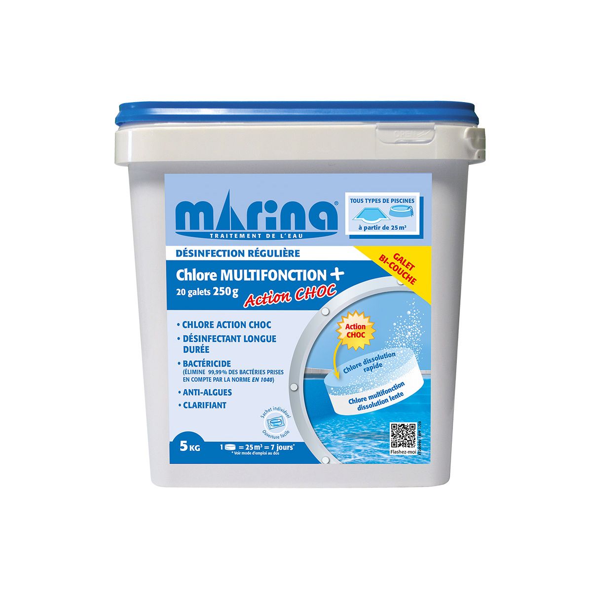 MARINA Chlore 10 actions spécial Liner 5 kg - Marina
