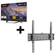 Hisense Pack TV LED 4K Ultra HD 50A63H - 127 cm Smart TV & Support mural TV Fixe - 32 à 55 pouces QILIVE Q.1786  -  Noir 