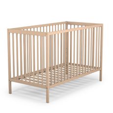 At4 Lit Bebe A Barreaux Bois Massif 60 X 1 Cm Douce Nuit Brut Pas Cher A Prix Auchan