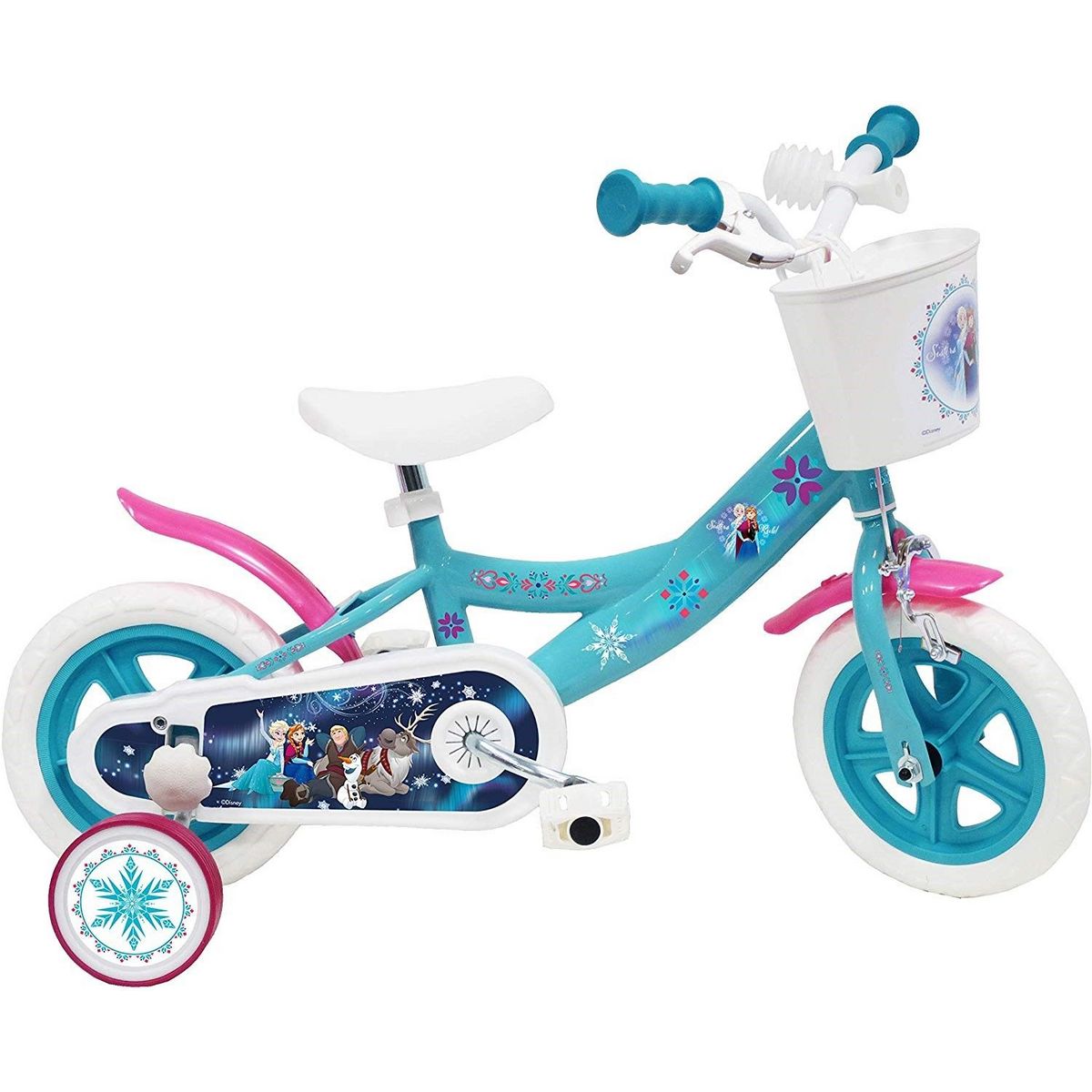 Disney La Reine des Neiges Vélo 10  Fille Licence  Reine de Neiges  pour enfant de 2 à 3 ans avec stabilisateurs à molettes