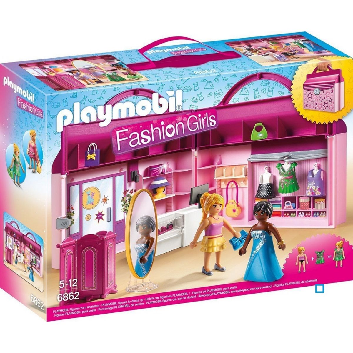 PLAYMOBIL 6862 Fashion girls Magasin transportable pas cher