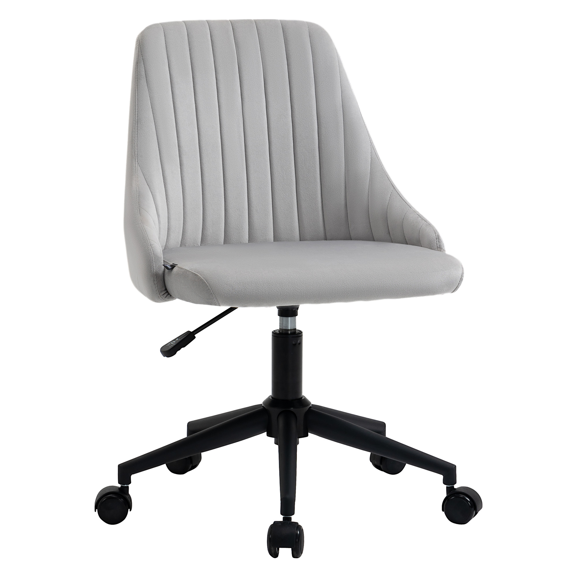VINSETTO Vinsetto Chaise de bureau tissu fauteuil bureau massant coussin  lombaire intégré hauteur réglable pivotante 360° gris pas cher 