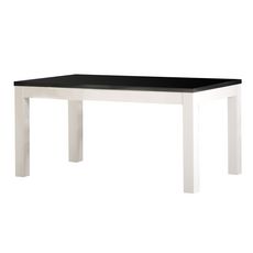 Table de séjour L160cm GENOVA, bicolore ( blanc-noir)
