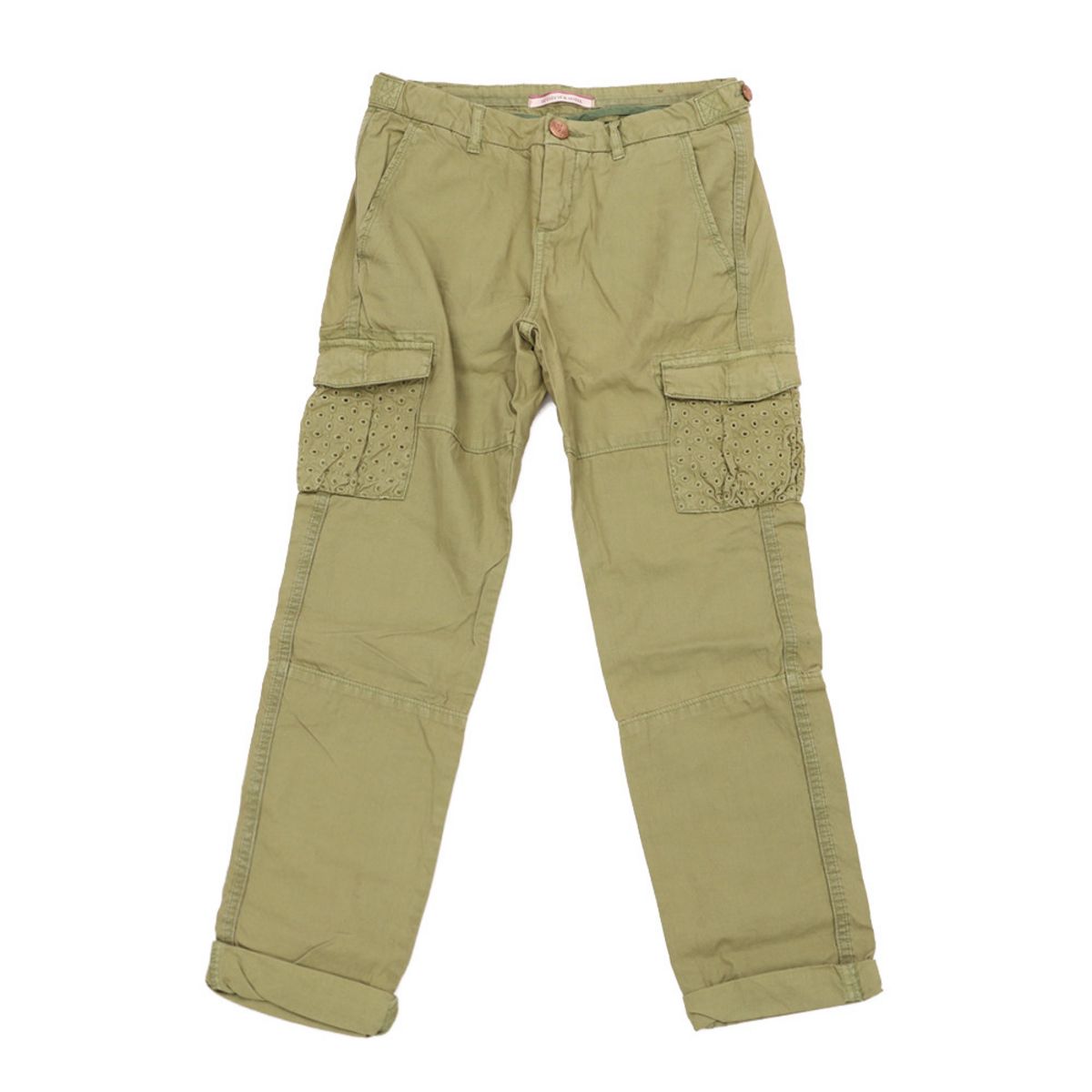 Pantalon Cargo Kaki Fille Scotch & Soda pas cher 