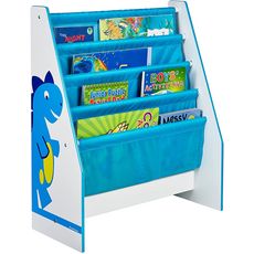 Dinosaures - Bibliothèque à pochettes pour enfantss Rangement de livres pour chambre d'enfant 