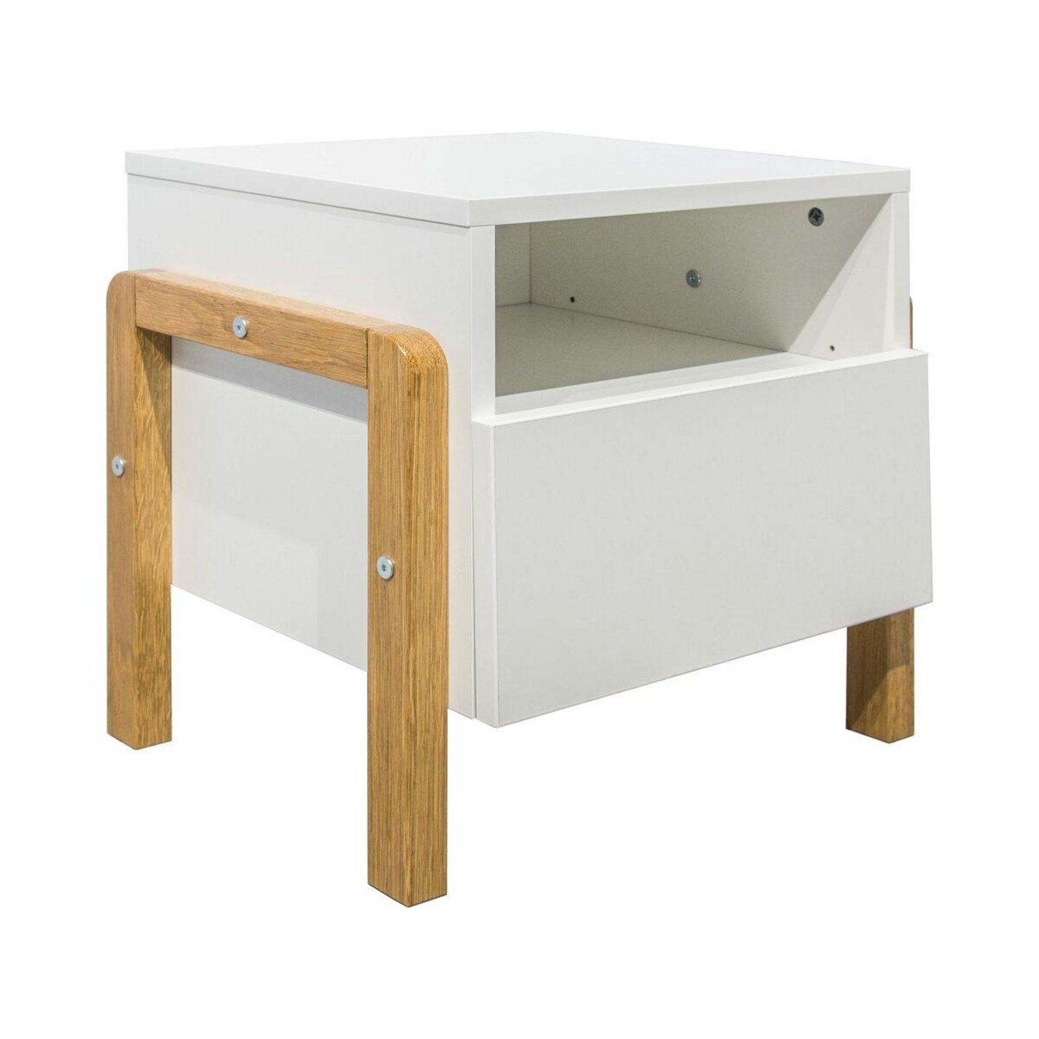 Table de nuit enfant Ourson - L. 40 x H. 66 cm - Blanc