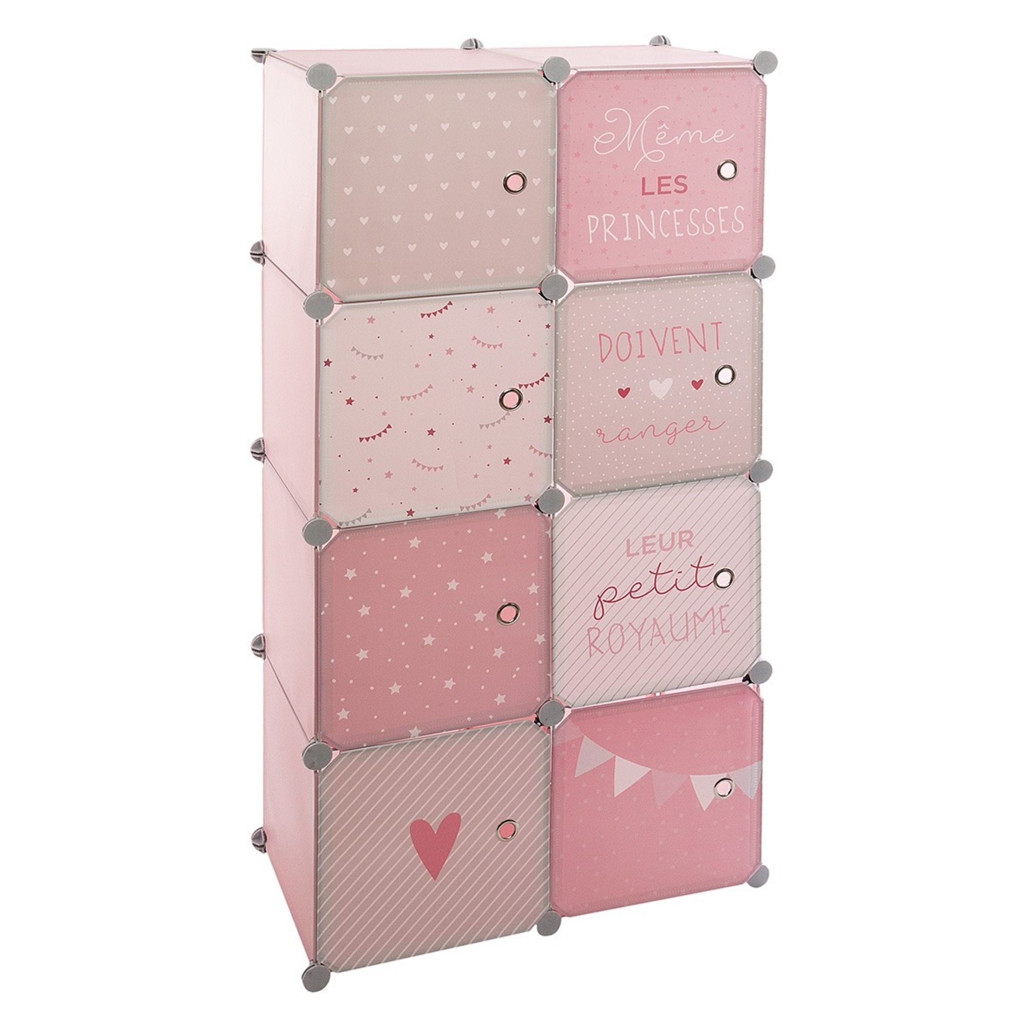 Wenko Panier à linge enfant Elli - 40 x H. 52 cm - Rose pas cher 