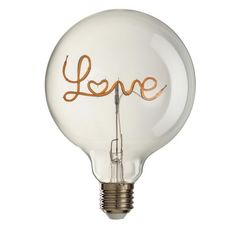 Ampoule à Led Design  Love  17cm Jaune & Transparent