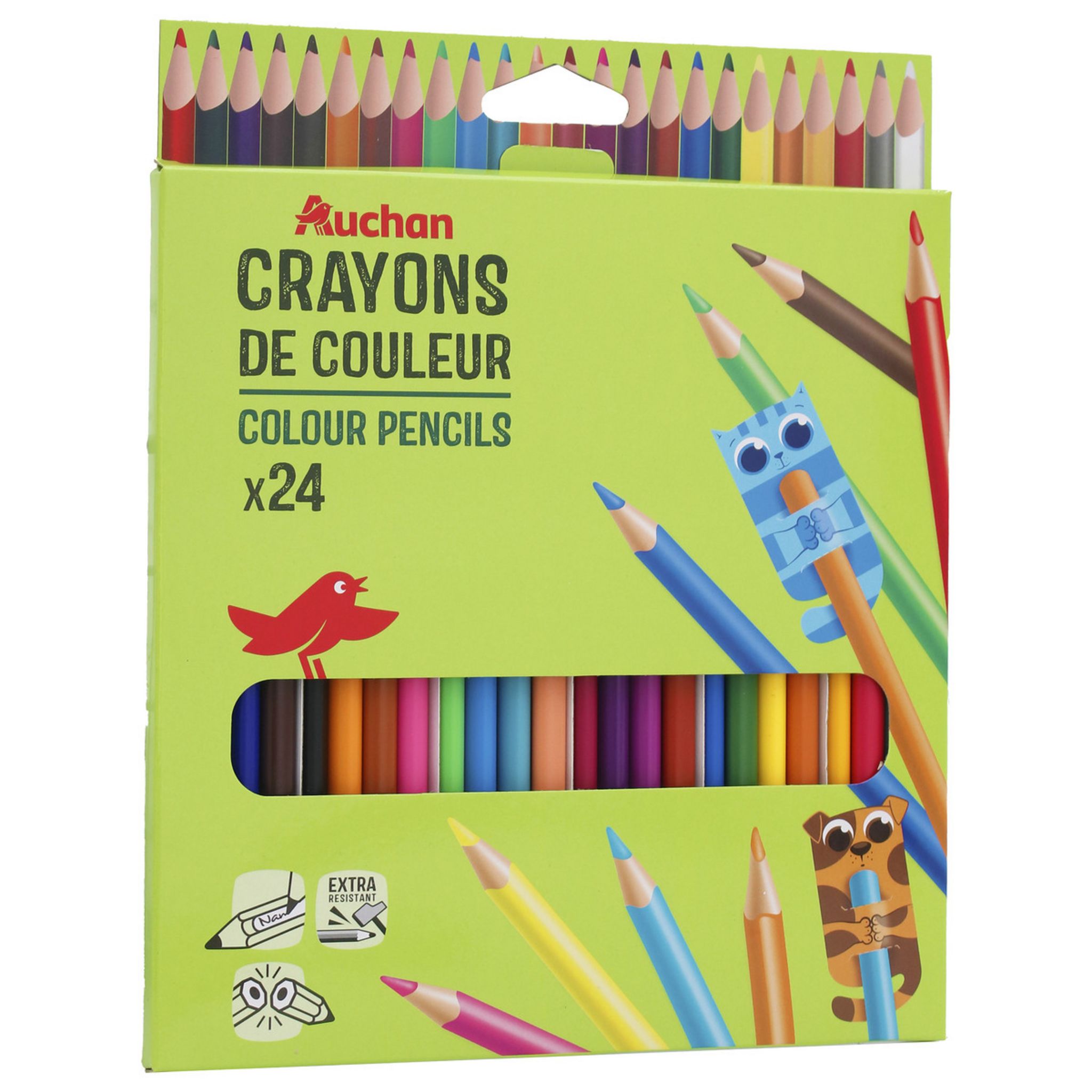 BIC KIDS Étui de 24 Crayons de couleur - Tropicolors (Dessin)