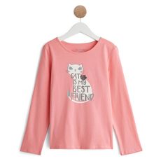 IN EXTENSO T-shirt manches longues fille (Rose corail)