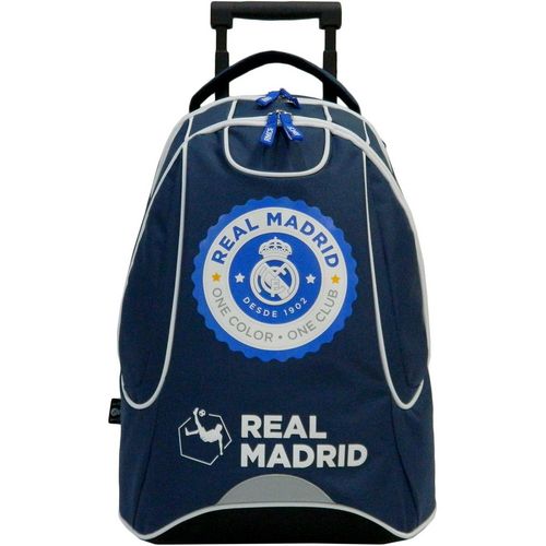 Sac à dos à roulettes bleu FC REAL MADRID